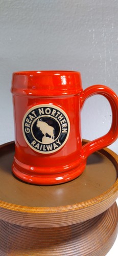 GREAT NORTHERN RAILWAY DENEEN POTTERY "ROCKY THE GOAT" STEIN/MUG/TANKARD