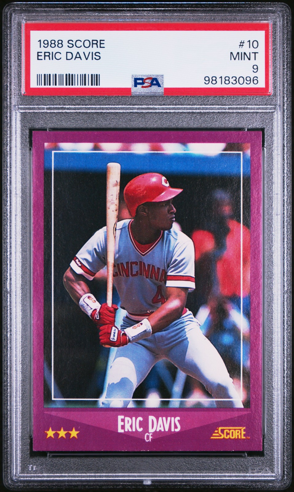 1988 SCORE #10 ERIC DAVIS PSA 9
