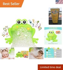 Light Up Baby Bath Bubble Toys,Tub Big Frog Automatic Bubble Maker Blower wit...