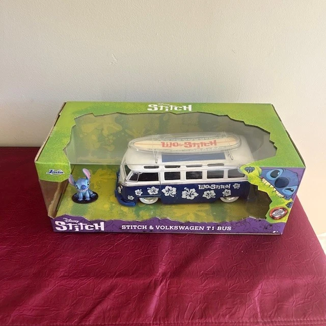 Jada Toys Disney "Lilo & Stitch" 1962 Volkswagen T1 Bus con figura de puntada Foto 2 de 4