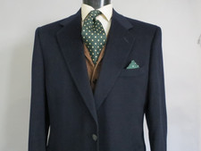 Canali Italy navy Blue Loro Piana Italy wool two button sport coat 46 L