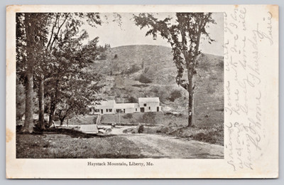 1906 Liberty, Maine Haystack Mountain, Waldo County Mt. Mtn. Rural ME Postcard