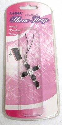Cellet Cell Phone Cross Charm Rhinestone Strap Dangle Rhinestone New