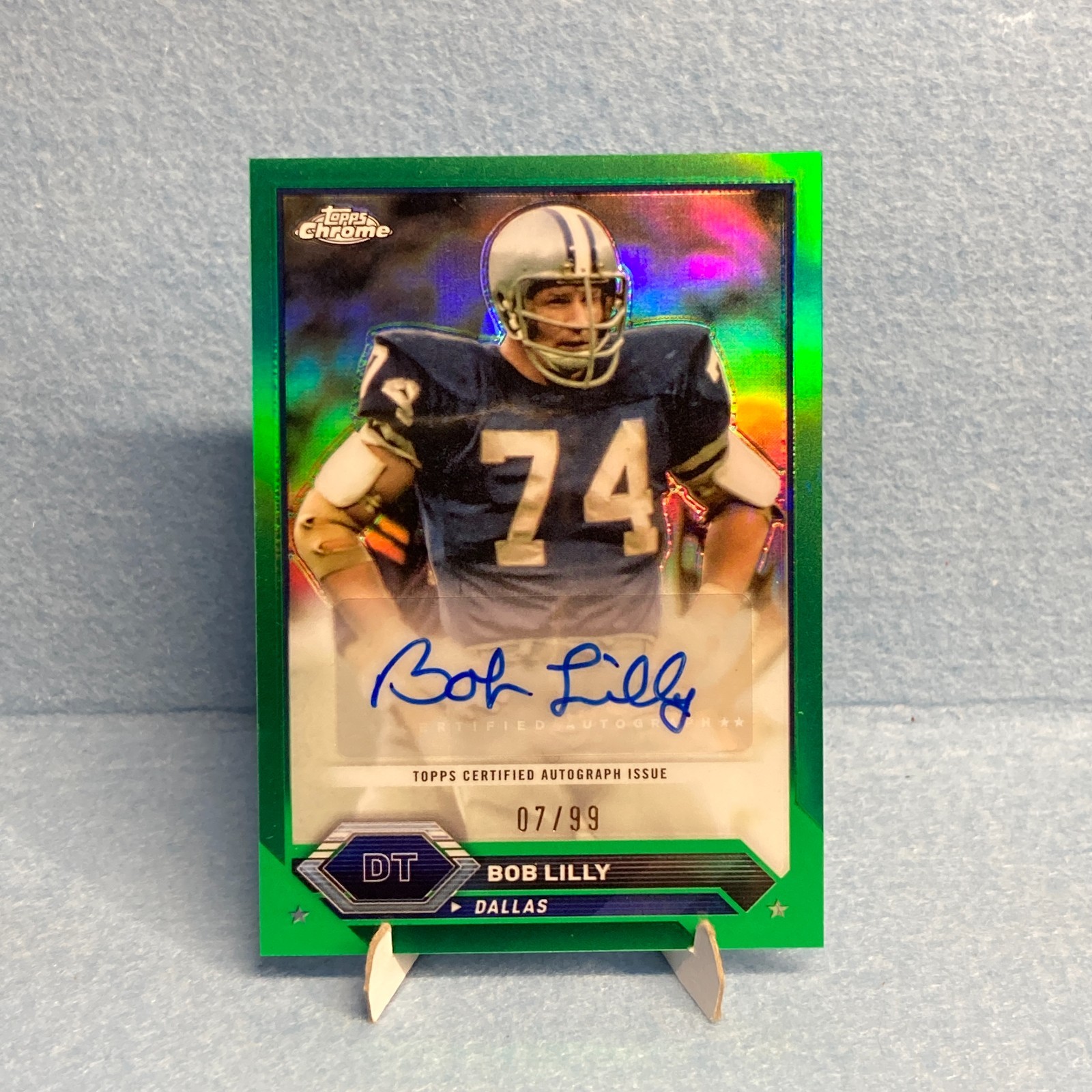 2023 Topps Composite Chrome Autograph / Bob Lilly #TCA-BL Green Refractor 07/99