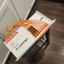 Fortinet FortiGate 60E Firewall w/ Rackmount, Cables, PSU