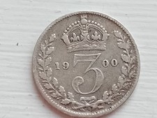1900 Victoria 3d Silver Threepence nice collectable condition