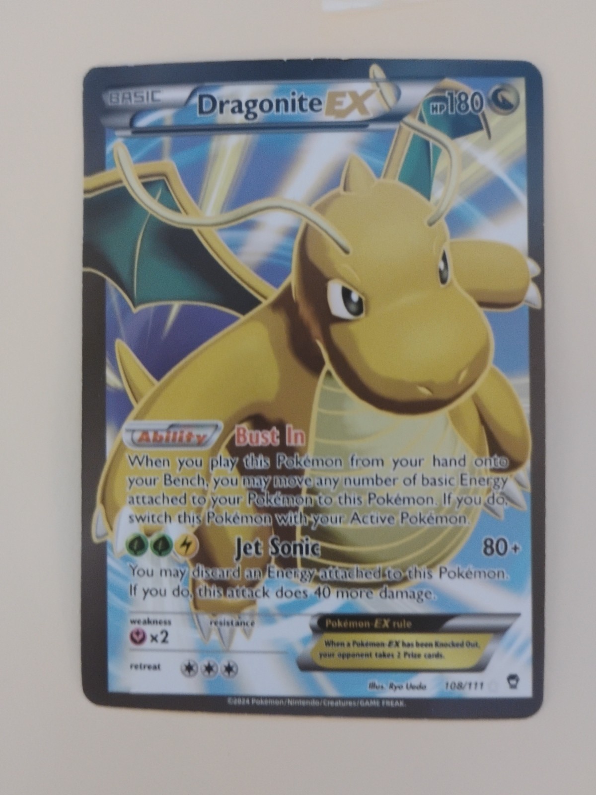🐲 Epic Ultra Rare: Dragonite-EX Full Art (108/111) | XY—Furious Fists