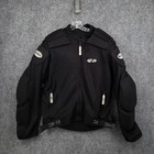Joe Rocket Jacket Mens L Large Black Ballistic Series Armored Padded Motorcycle