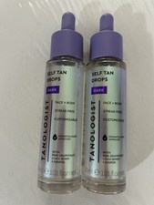 Tanologist Self Tan Drops Dark Streak-Free Customizable Face Body 2 x 30ml
