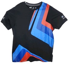 Puma Bmw Motorsport Racing T-shirt Black Blue Red Mens Large Short Sleeve Puma Bmw Motorsport Racing T-shirt Black Blue Red Mens Large Short Sleeve