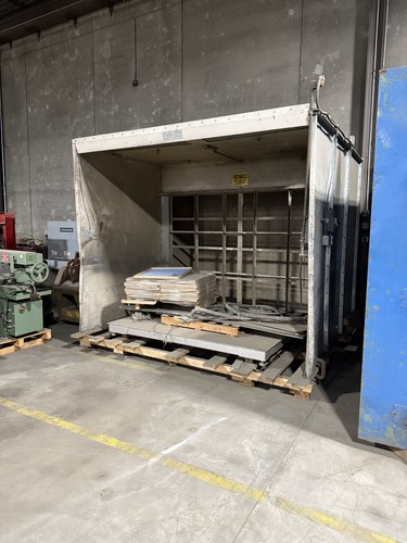 Dayton Spray Booth with fan & self-contained extinguishing system.