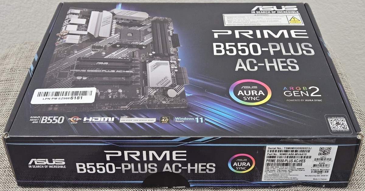 AMD B550 (Ryzen AM4) ATX w/Dual PCIe WIFI 5, Gb