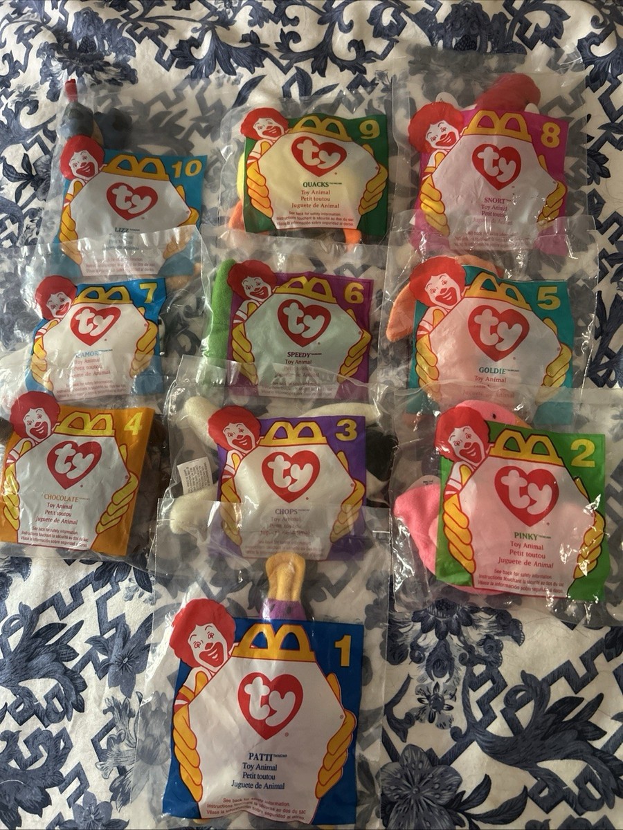 Vintage 1996 TY Teenie Beanie Babies McDonald's FIRST Happy Meal