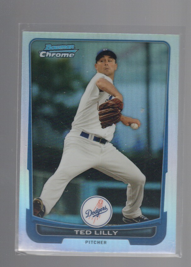TED LILLY 2012 BOWMAN CHROME REFRACTOR CARD #186
