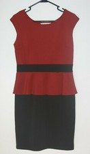 AA Studio Dress Womens Size 10 Maroon Red & Black Party Dressy Career Wear Dress