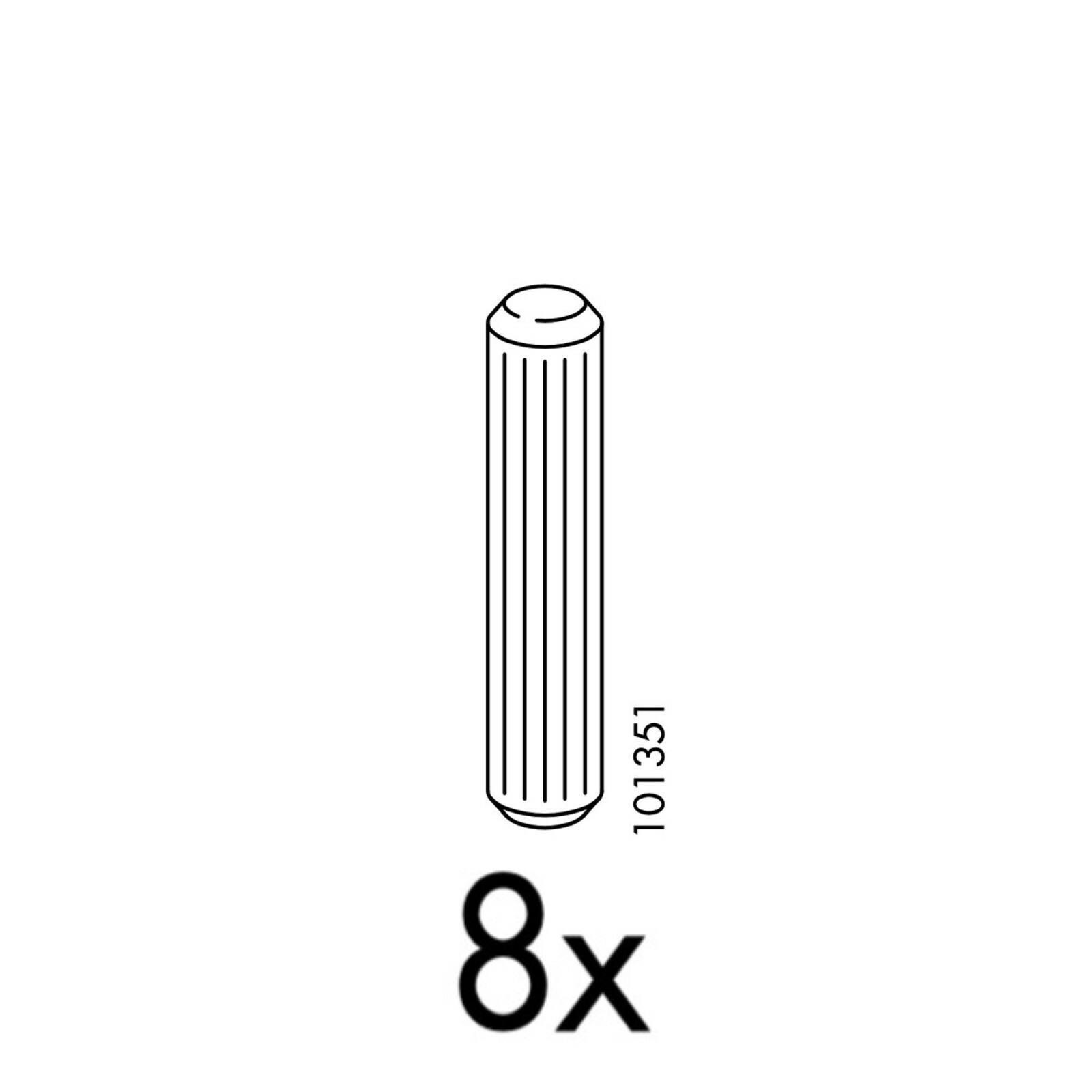 8 IKEA Wood Dowel Part # 101351