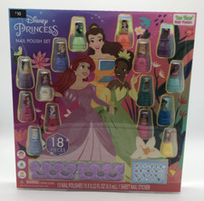 Disney Princess 18 Piece Nail Polish Gift Set, Polish, Stickers  Toe Spacers