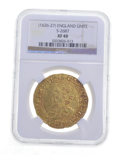 XF40 (1626-27) England Unite - S-2687 - Graded NGC *5208