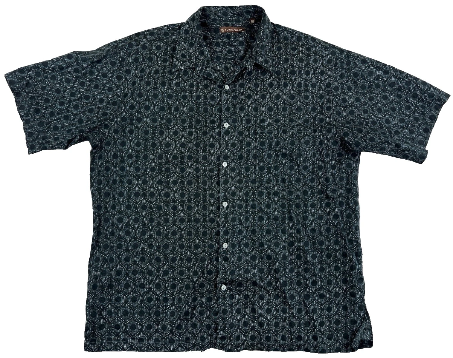 Camisas para hombre Tori Richard negras talla XL