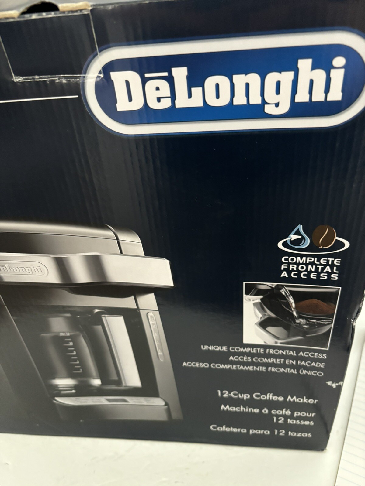 DeLonghi Coffee Maker DCF2212T 12 Cup Glass Carafe Drip Black Read