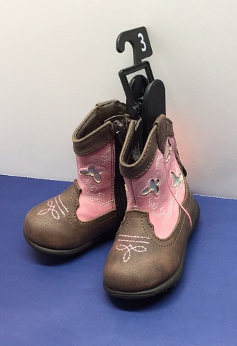 Pink butterfly Cowboy Boots, size 