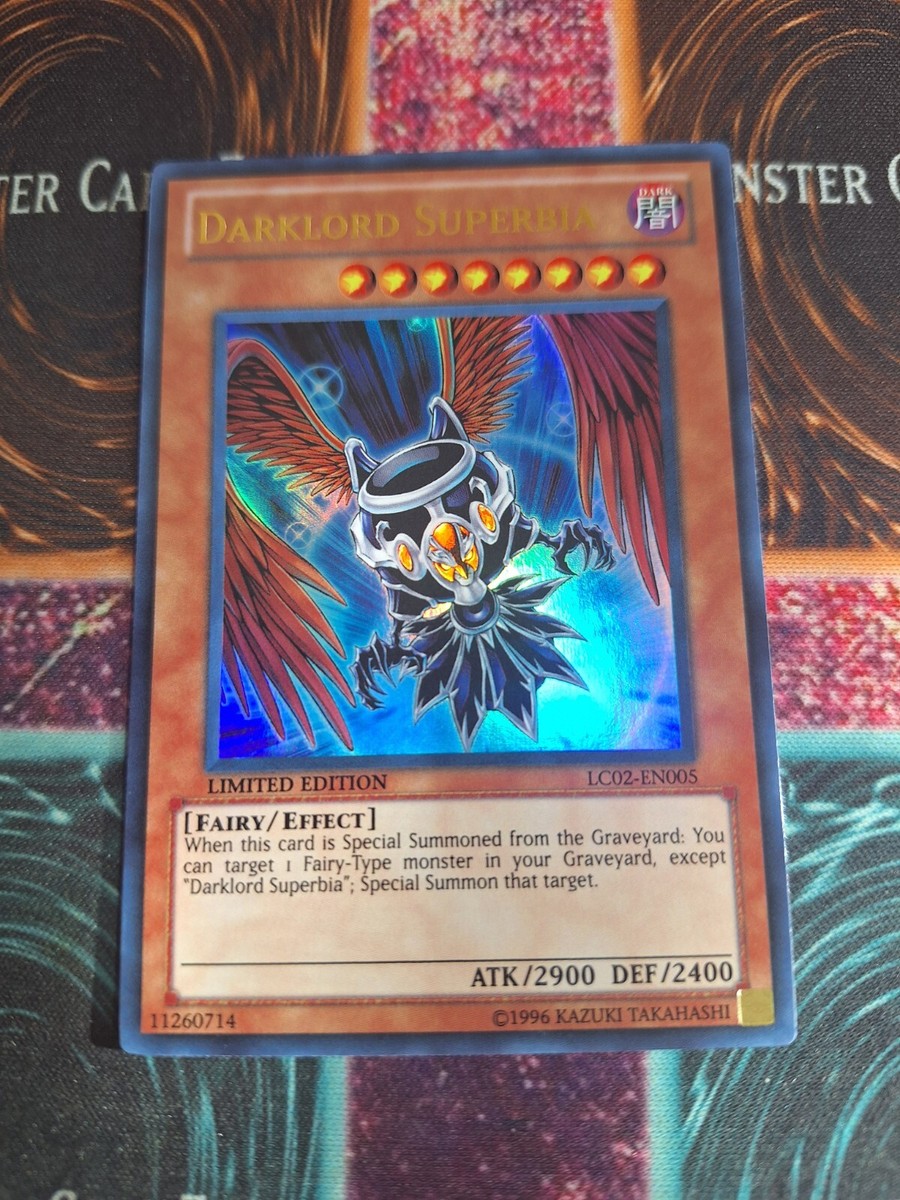 エラーカード　DARKLORD Superbia 限定版 LCO2-EN005 Yu-Gi-Oh! Darklord Superbia LC02-EN005 Limited Ultra Rare Near