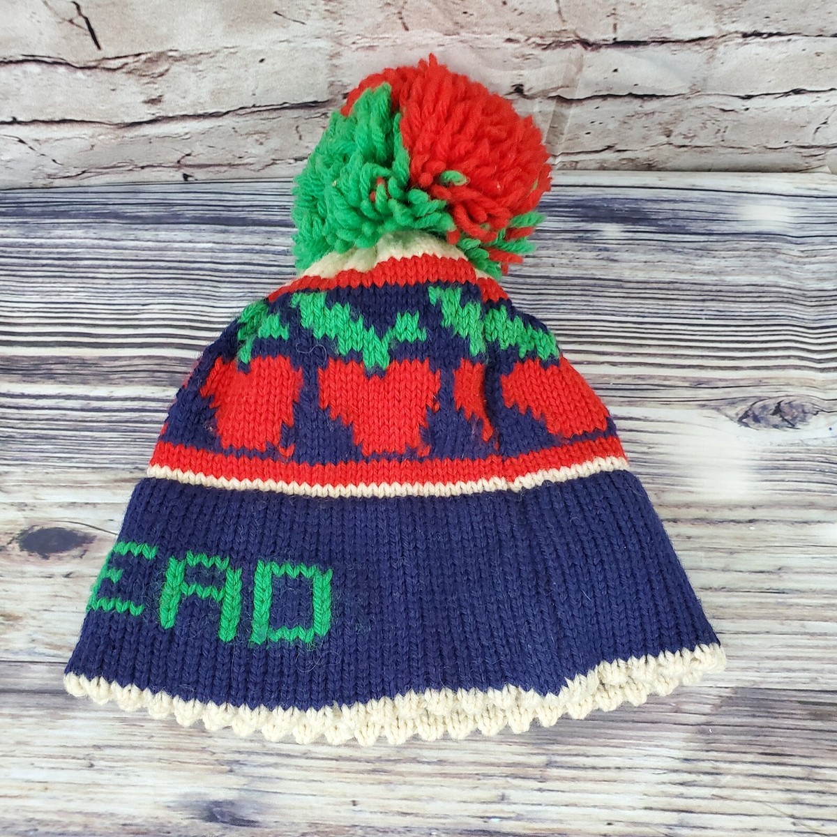 Vintage Marceau Sport Hat Winter Pom Ski Snow Wool Beanie  display picture 1