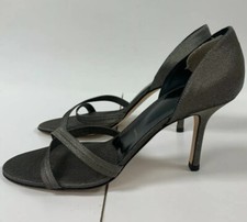 VERA WANG NWOB Platinum Gray D'Orsay Open Toe Pumps Heels $350 Size 9.5