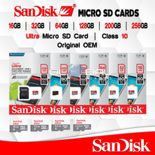 SanDisk MICRO SD CARD Ultra 16GB/32GB/64G/128GB/256GB Memory Drone Phone DashCam