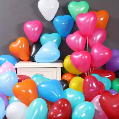 HERZFORM LUFTBALLONS 10'' GEBURTSTAG LATEX VALENTIN PAAR VALENTINSTAG PARTY DEKOR UK