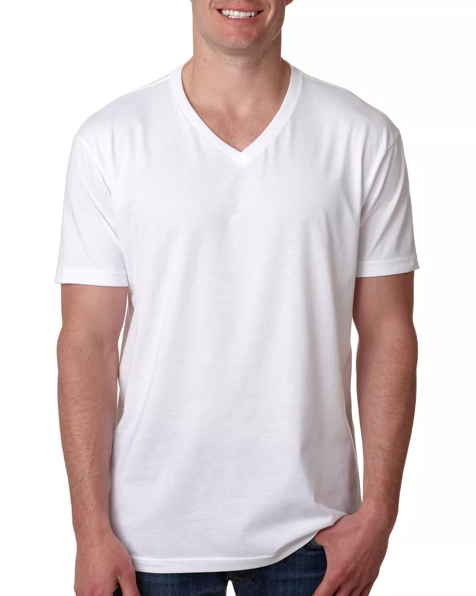 Next level men's v neck t shirts clearance