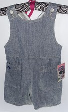 Lee Jeans 4T Denim Shortall Overall Unisex Toddler Boy / Girl Romper NWT Vintage