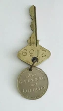 Rare The Greenbriar and Cottages White Sulpher Springs WV Hotel Key & Fob USA