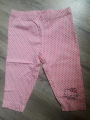 Süße Leggings Mädchen Hello Kitty Gr 86 rosa mit pinken Punkten