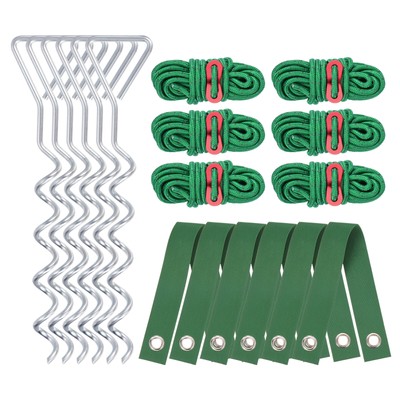 2Set Spiral Tree Stakes & Supports Kit for Leaning Tree Against Bad Weather