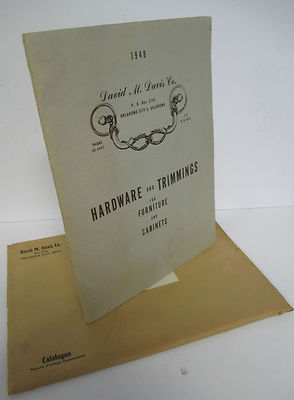 1948 DAVID M. DAVIS CATALOG, Hardware & Trimmings for Furniture and Cabinets