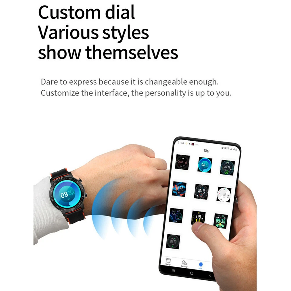 Men Smartwatch  Touch Screen Fitness Tracker Smart Watch Boys Sport Bracelet - Image 3 of 4