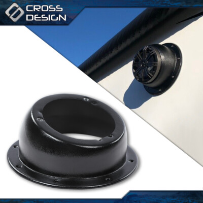 6.5" Custom Door Speaker Enclosure Box Pod – Flange Mount, Black Plastic, Made In USA 5 thumbnail image
