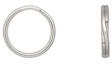 50 Stainless Steel 12mm Round Split Rings with 10mm Inside Diameter