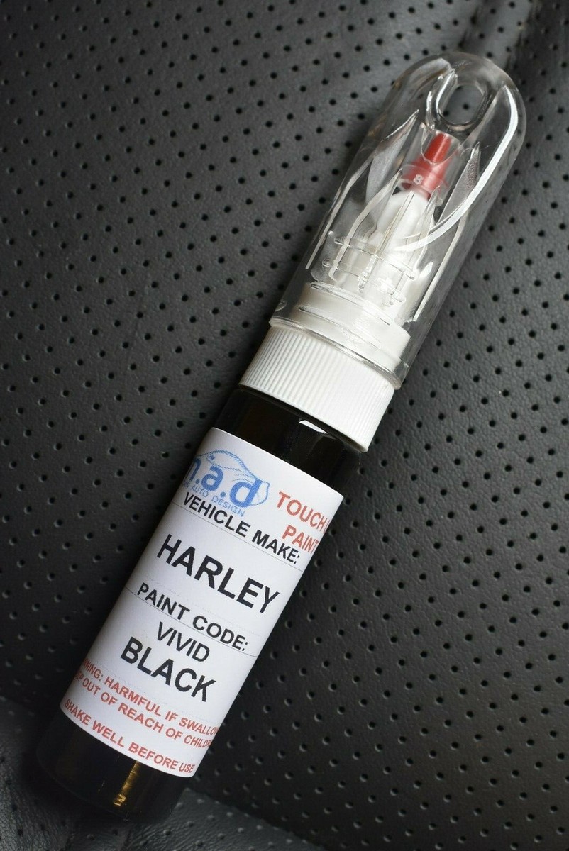 TOUCH UP MOTORBIKE PAINT 20ML PEN FOR HARLEY VIVID BLACK