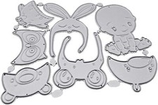 Baby Metal Cutting Dies Stencil DIY Scrapbooking Album Paper Card Template Mo...