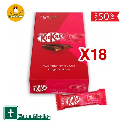 Nestle Kit Kat Chocolate Two Fingers With Raspberry Blast 19,5 Gramm 18 Teile...