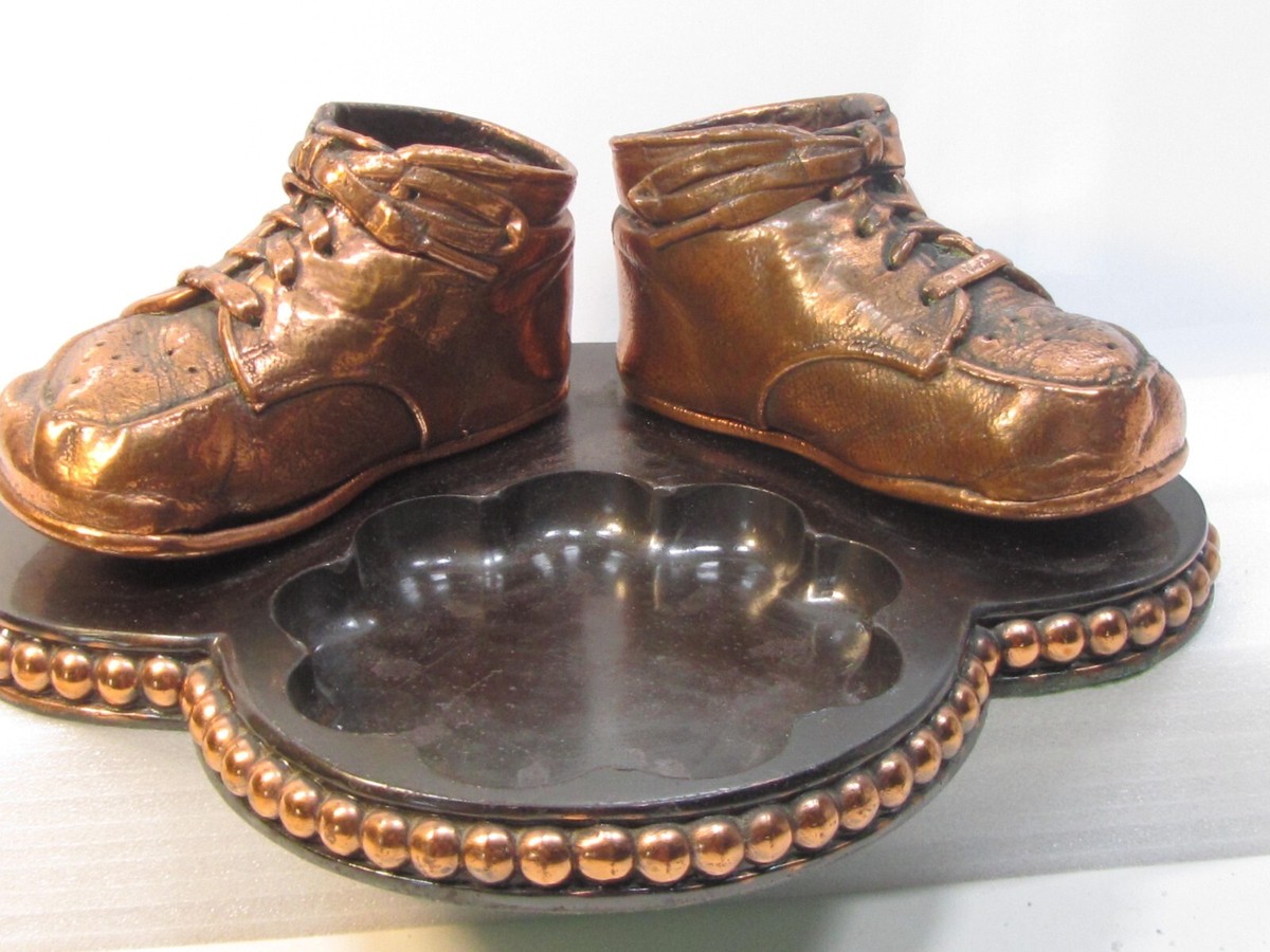 Vintage Bronze Baby Shoes dated from - Main Image