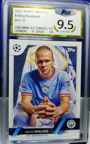 2022-23 Topps UEFA Club Competitions Erling Haaland #99 SP Graded MINT 9.5