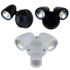 TRADELIKE LED Twin Security Garage Spot Flood Light Outdoor Sensor Spotlight