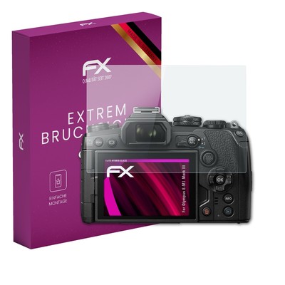 atFoliX Glasfolie für Olympus E-M1 Mark III Displayfolie 9H Schutzpanzer