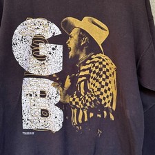 Vintage Garth Brooks Sweatshirt Metallic Gold Hanes Heavyweight Large 1992