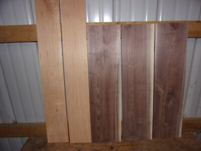 5 PC 3 PC WALNUT 2 PC CHERRY WOOD BOARDS KILN DRIED LOT 1724V FLAT 1/2'' THICK