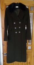 Minuet Petite Wool Long Coat Size Uk12 Eu38