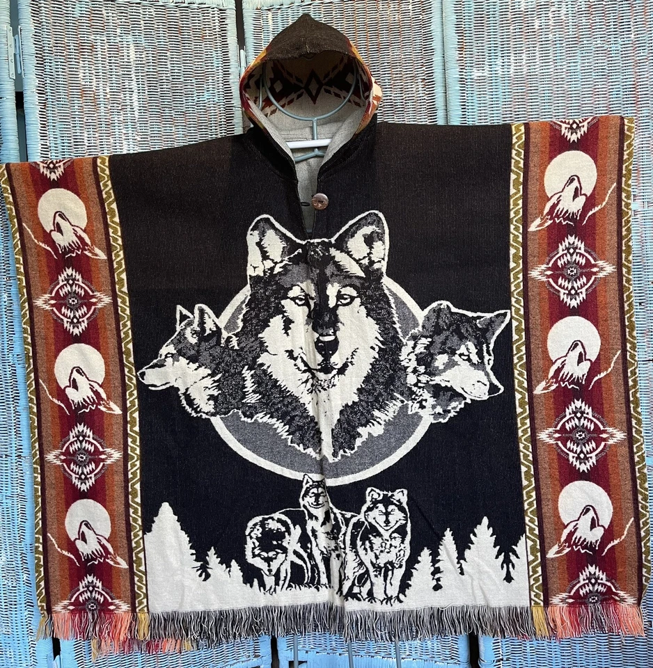 Wholesale Lot 10 Alpaca Ponchos delivery in 1 day, made of llama wool yarn - Image 4 of 4